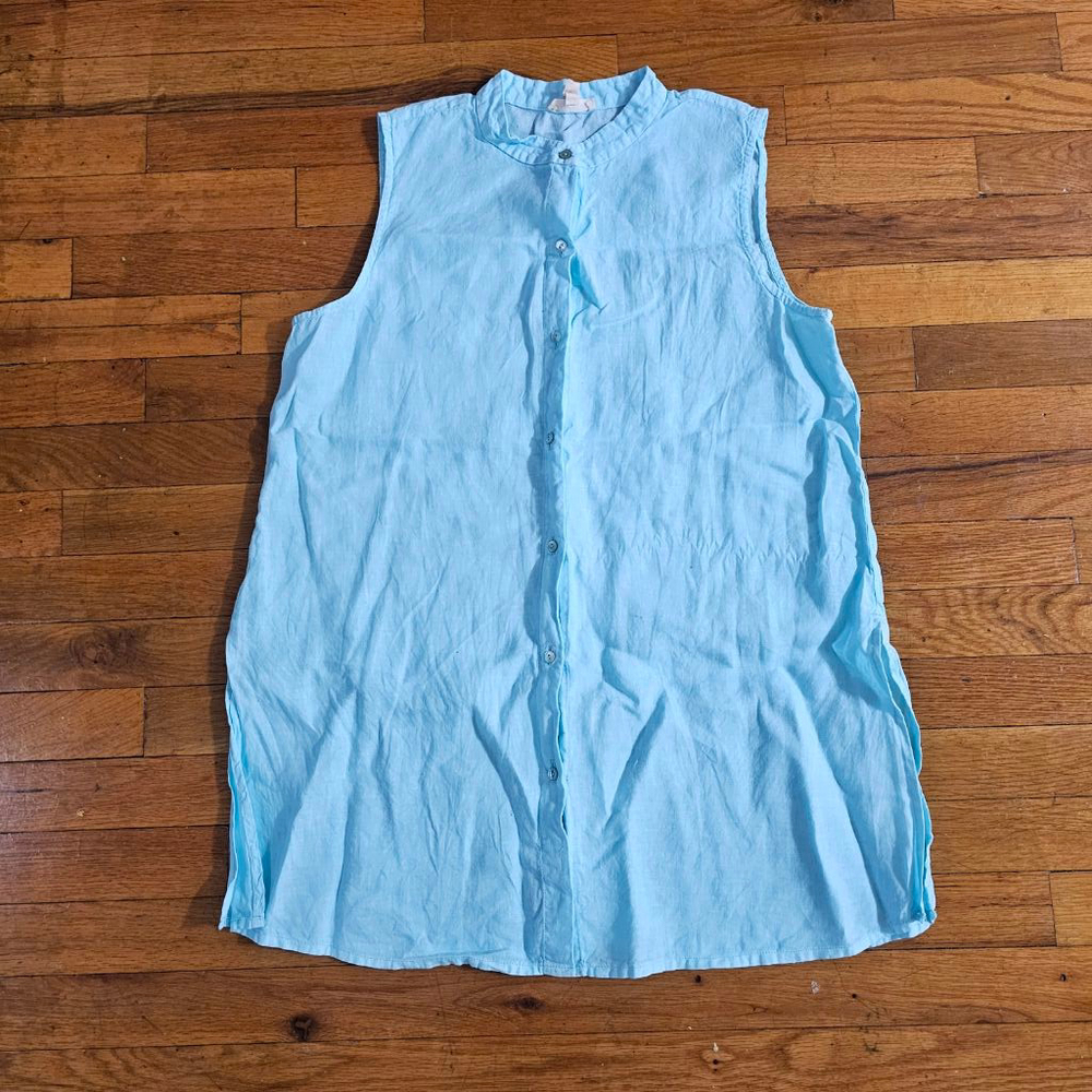 Eileen Fisher Linen Shirt Size Small - Picture 2 of 8